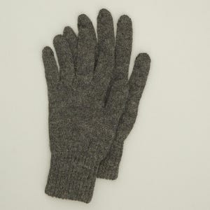 Soft and Warm Alpaca Gloves Made from 100% Baby Alpaca Wool, unisex, in gray