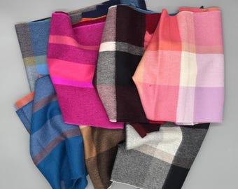 Bufanda suave 100% lana de alpaca bebé – cálida bufanda de invierno unisex con flecos, varios diseños