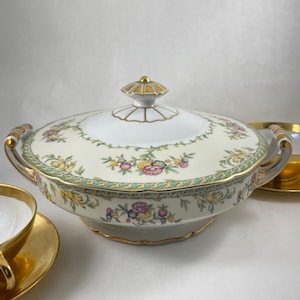 Vintage Elegant Serving Dish in 'Hortense' pattern by Noritake