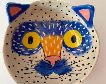Stoneware Bowl with Cat and Ears – One of a Kind