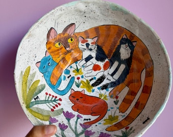 Whimsical poetry, fairytale elegance, and luminous craftsmanship meet in this handmade ceramic stoneware bowl. Hand-shaped and meticulously