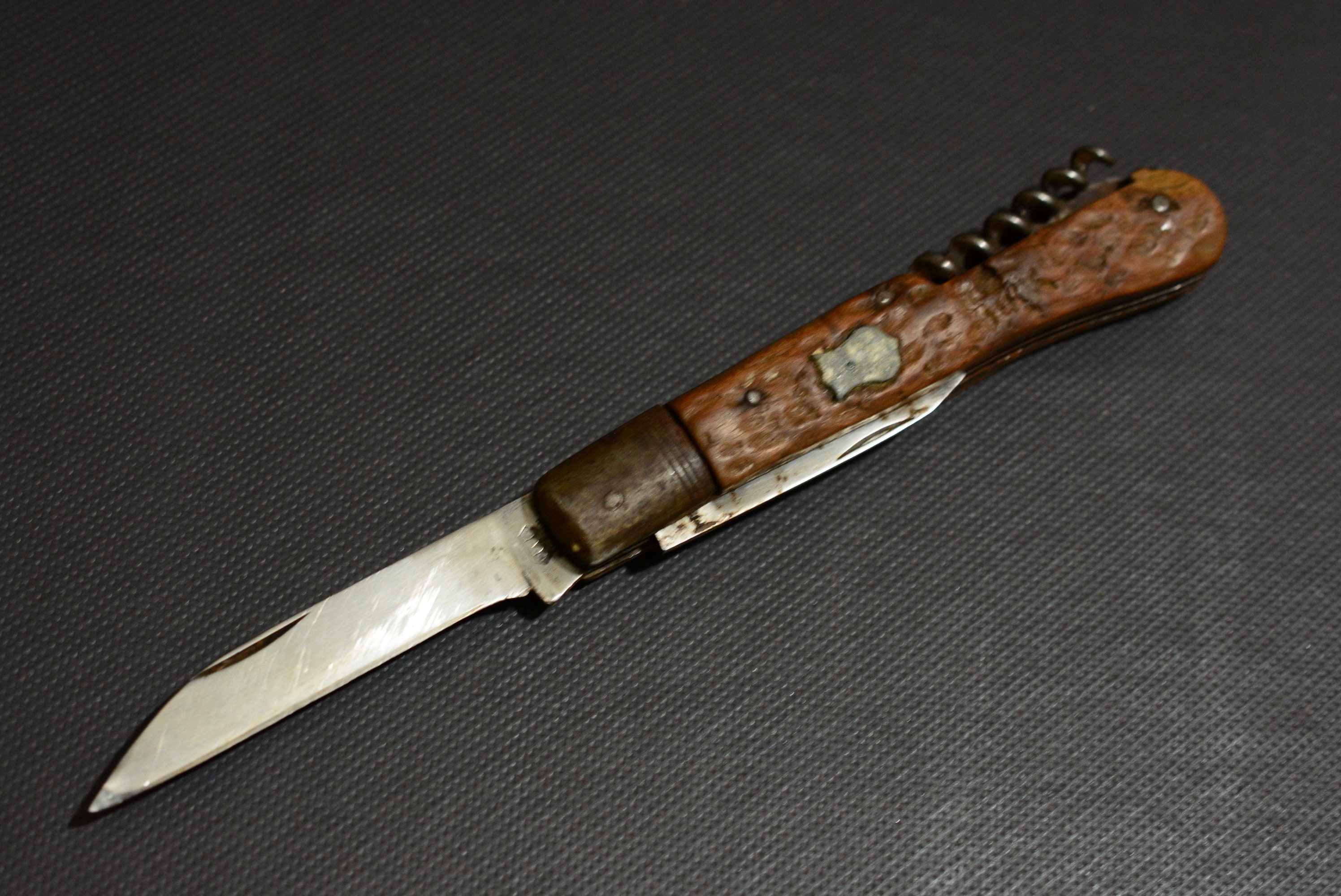 Antique 1900 Solingen Folding Pocket Knife Deer Horn Etsy