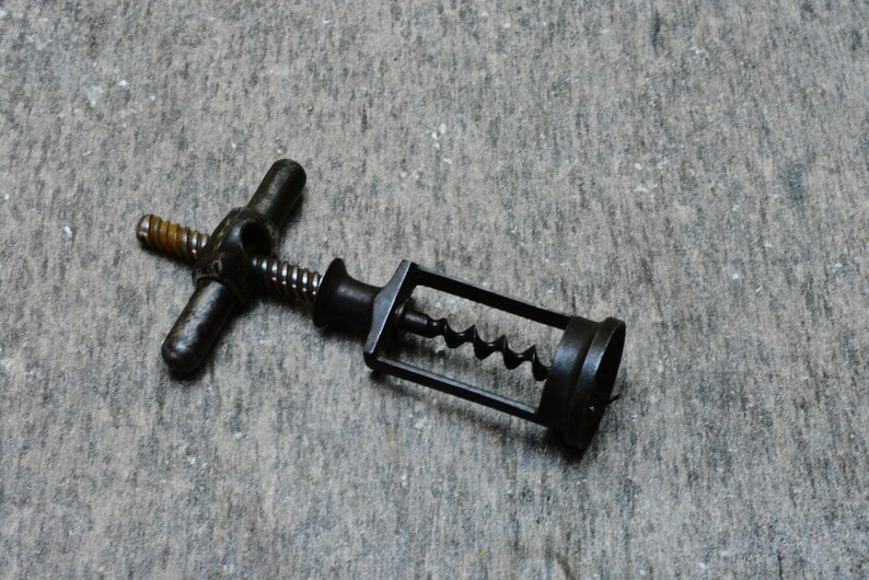 Antique Vintage Rack & Pinion Corkscrew Cork Screw Wine Bottle Etsy