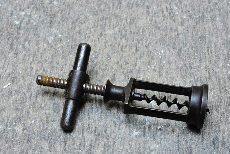 Antique Vintage Rack & Pinion Corkscrew Cork Screw Wine Bottle Etsy