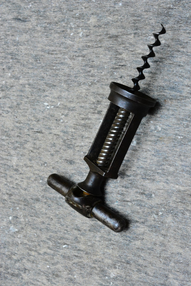 Antique Vintage Rack & Pinion Corkscrew Cork Screw Wine Bottle Etsy