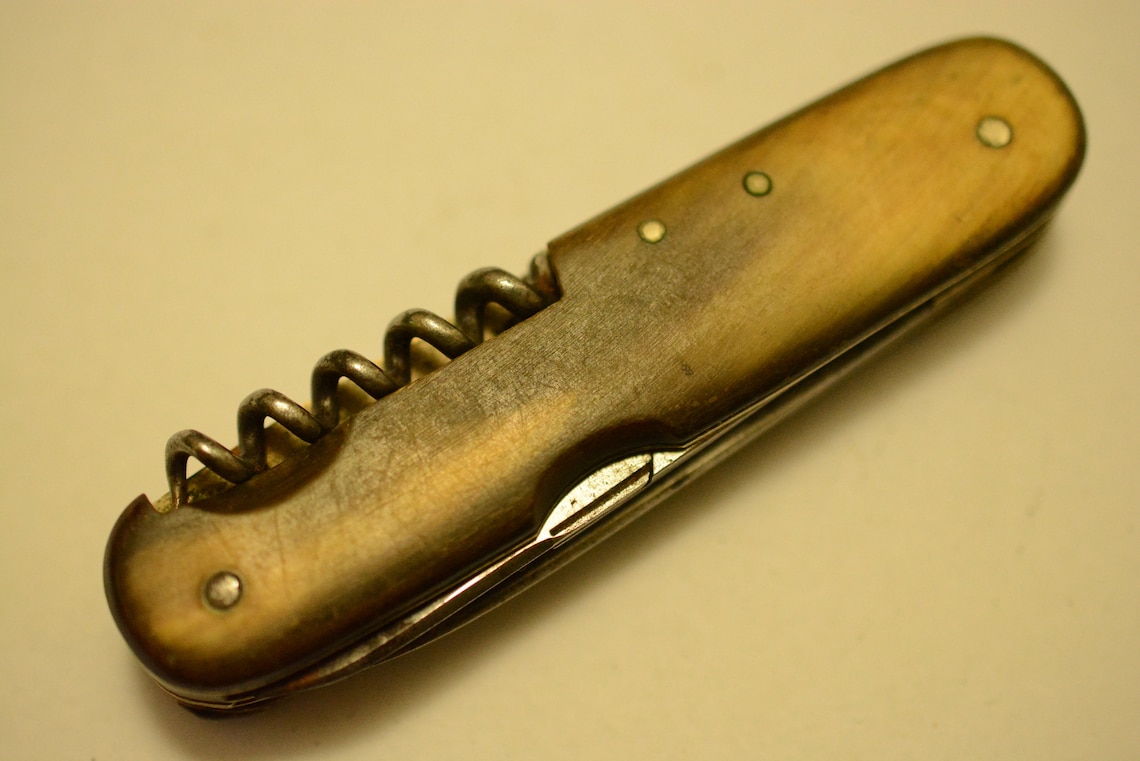 Antique Vintage ED.WUSTHOF Solingen Folding Pocket Knife Horn Etsy