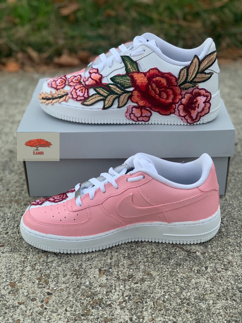 nike air force one with flowers