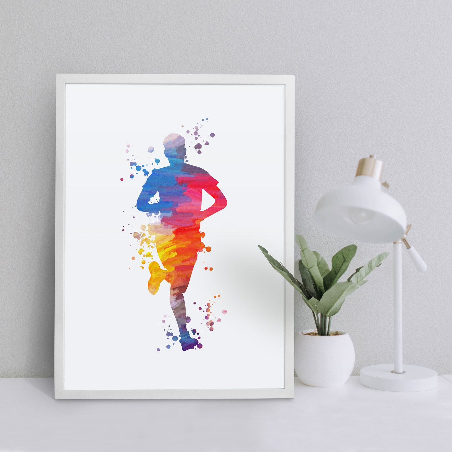 Running Man Wall Art Runner Poster Printable Runner Gifts Etsy