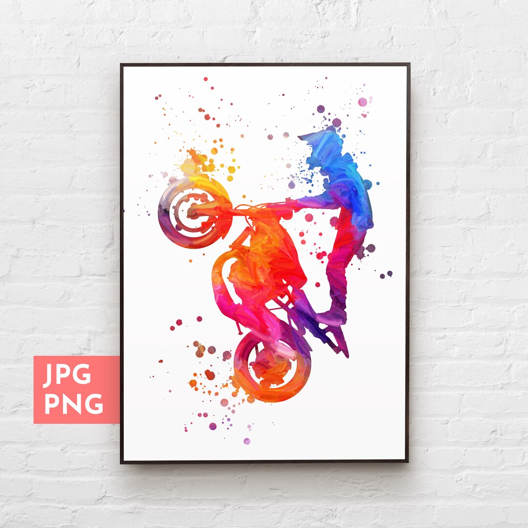 Motorcycle Rider Motorcycle Art Print Motorcycle Printable - Etsy