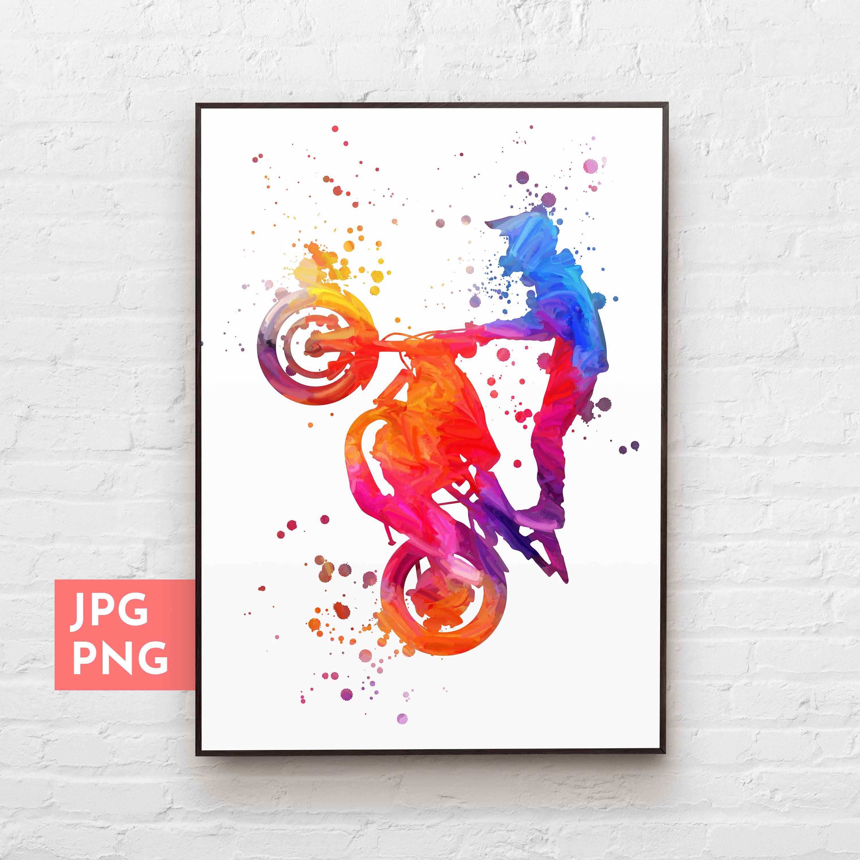 Motorcycle rider Motorcycle art print Motorcycle printable | Etsy