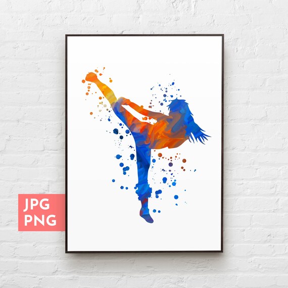 Woman Boxing Art Boxing Workout Poster Boxing Wall Decor - Etsy