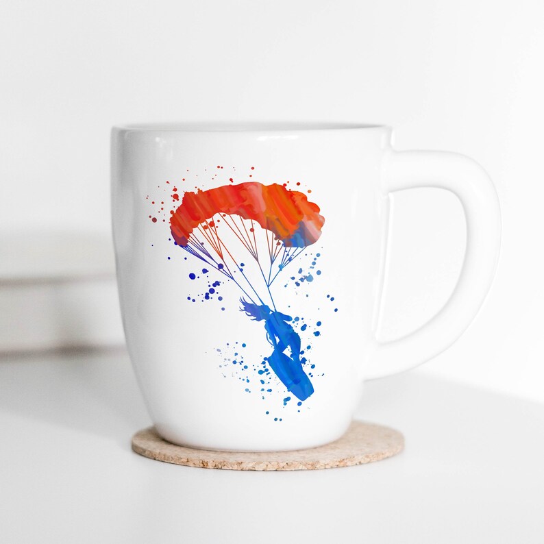 Kiteboarding Art Kitesurfing Print Watercolor Sport Surfer Etsy