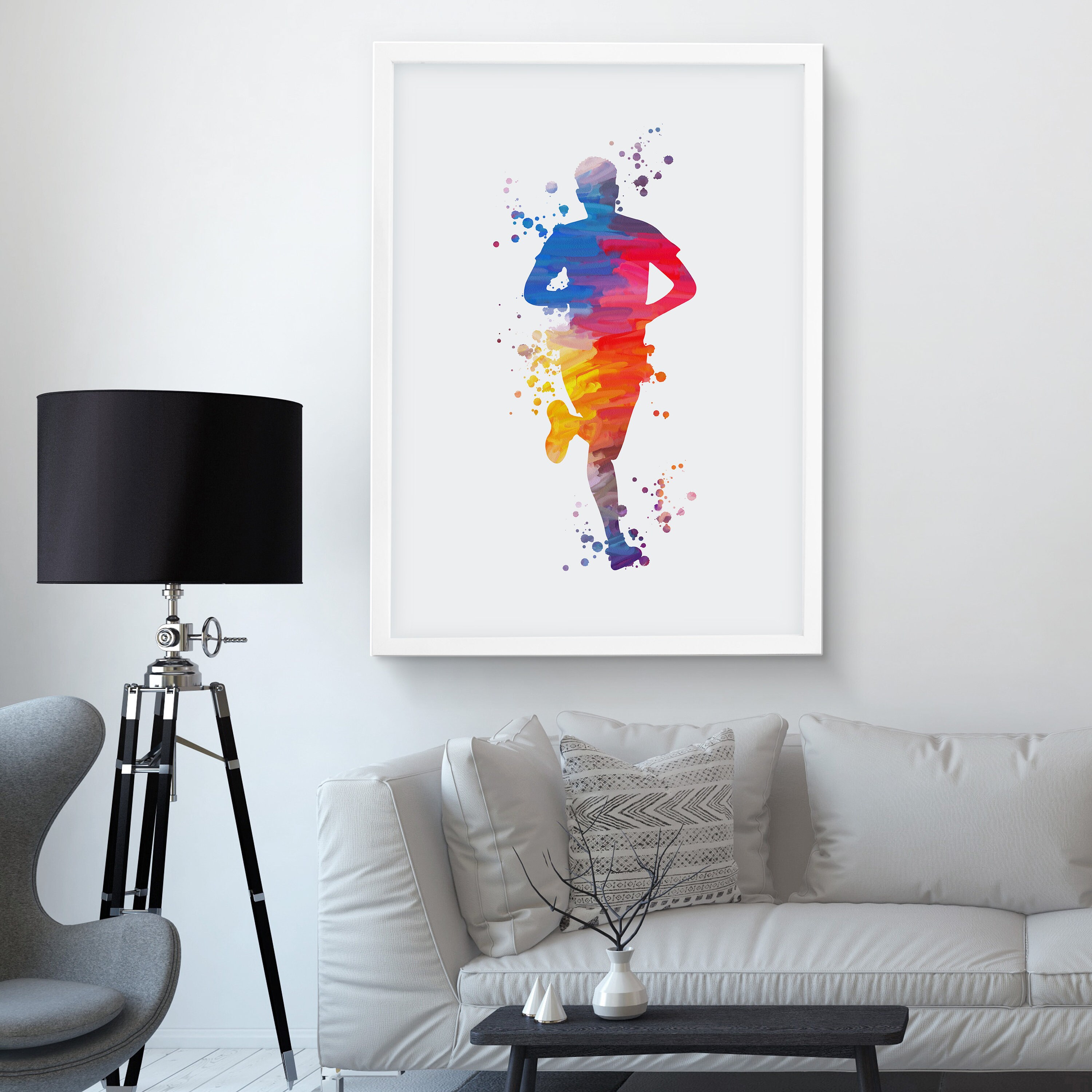 Running Man Wall Art Runner Poster Printable Runner Gifts Etsy