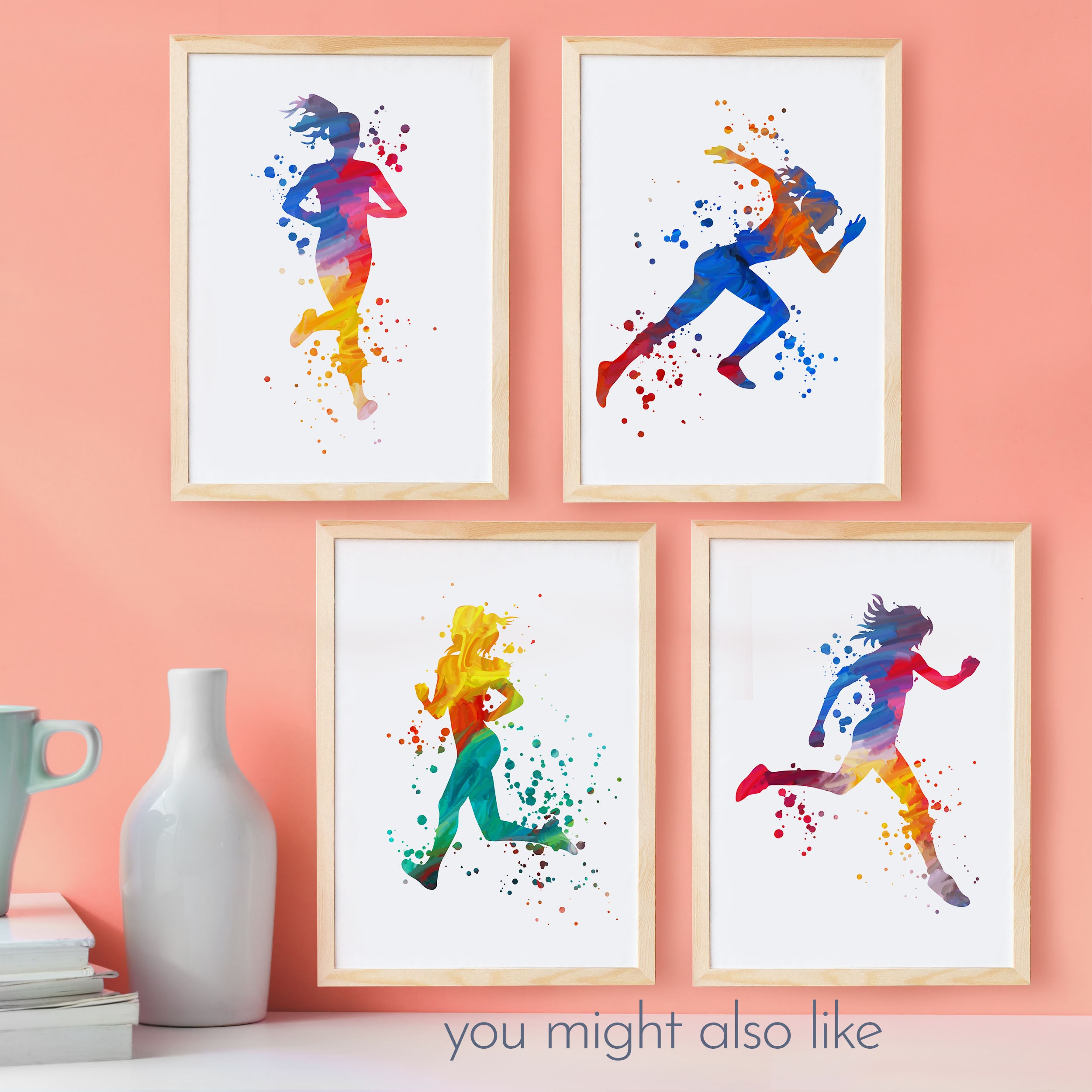 Running Man Wall Art Runner Poster Printable Runner Gifts Etsy