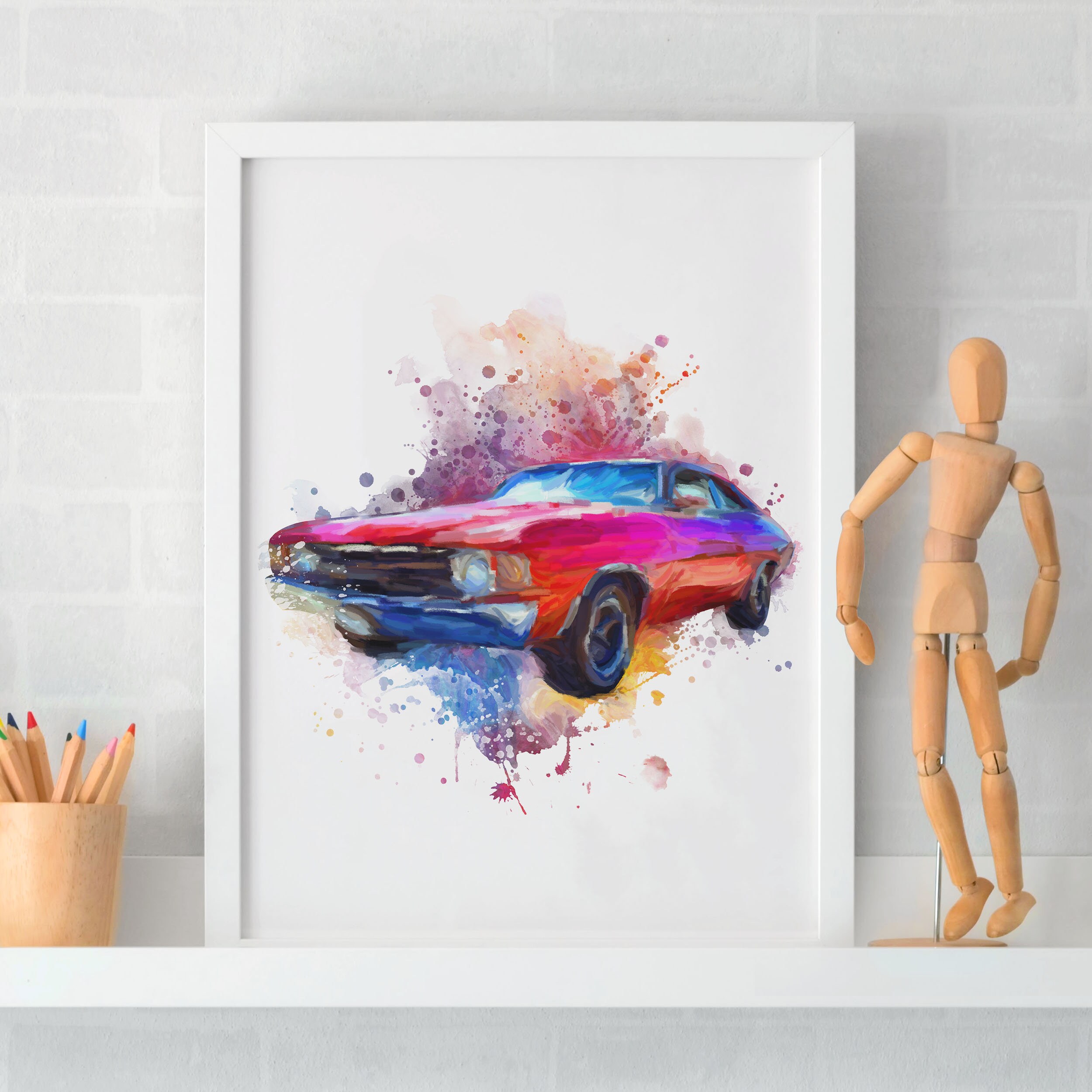 Muscle Car Print American Cars Sport Car Car Gifts Car Etsy UK