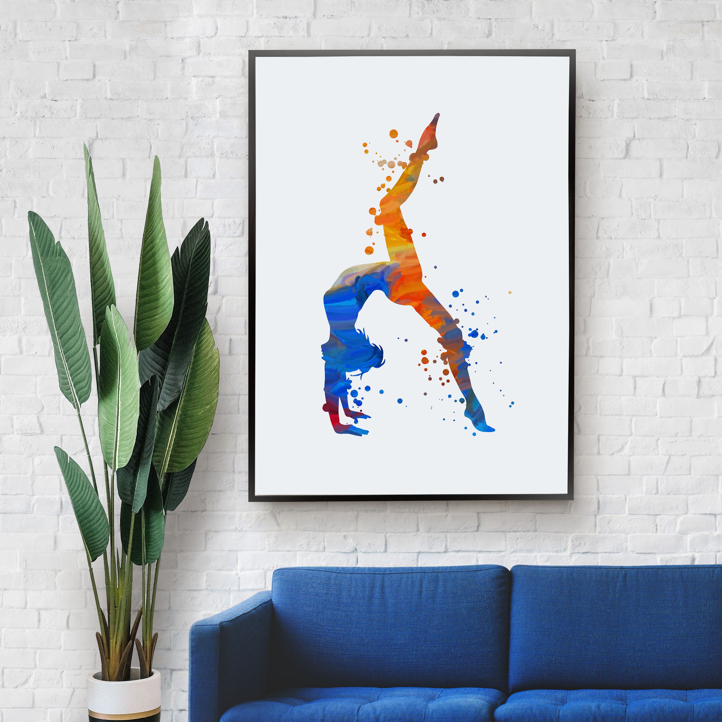 Yoga pose print Yoga artwork Yoga wall decor Yoga studio Etsy