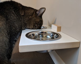 Chow Meow: Modern Elevated Cat Feeder