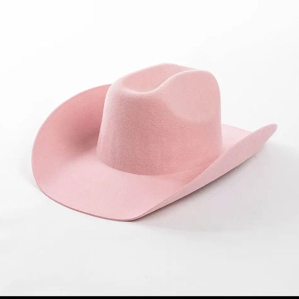 Pink Wool Cowboy Hat