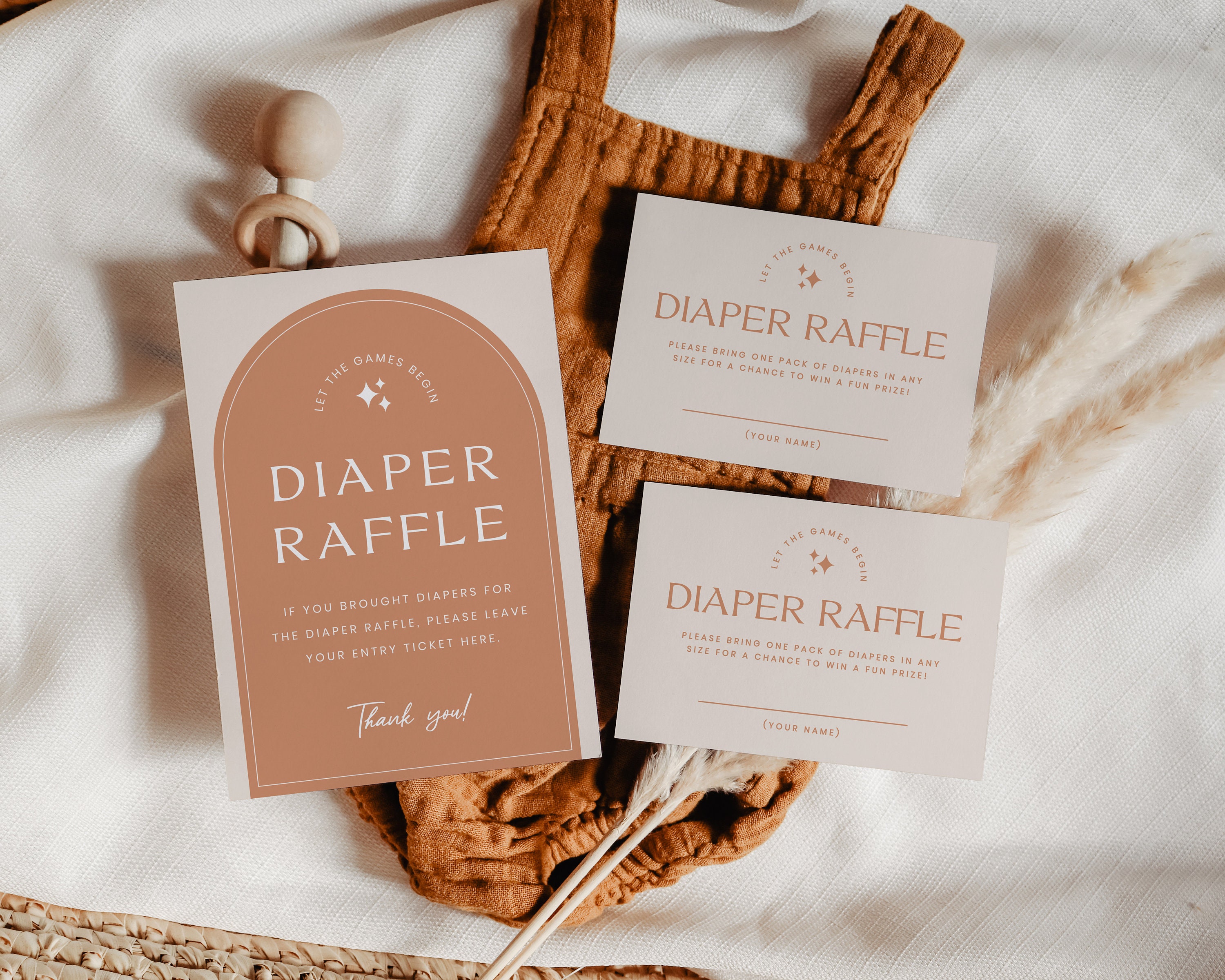 Terracotta Arch Diaper Raffle Kit | Baby Shower Activity (digital ...
