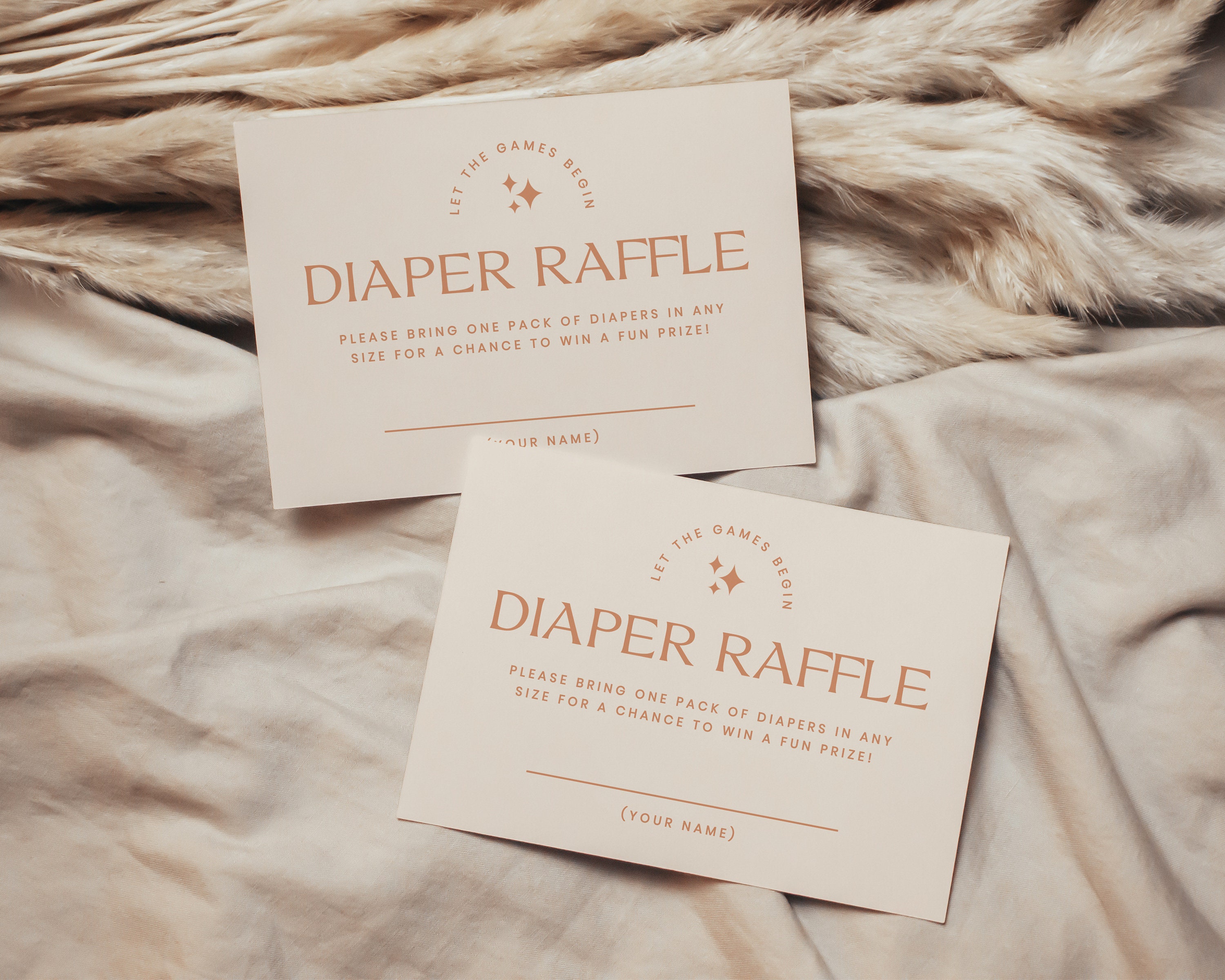 Baby Shower Diaper Raffle Kit | Terracotta Diaper Raffle Cards | Diaper ...