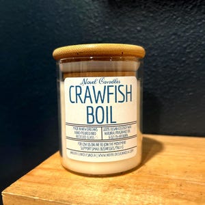 Kräftkokljus – Doftar som en riktig Louisiana-kokljus, Cajun-present, Unikt matljus, Rolig nyhetsdoft 3 oz Bamboo Lid
