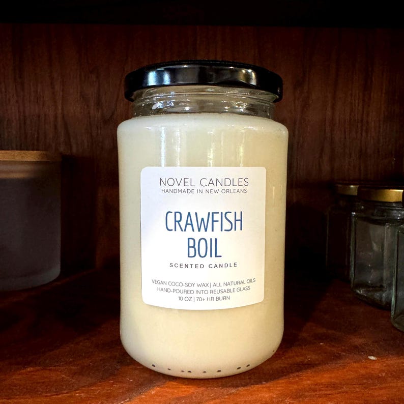 Kräftkokljus – Doftar som en riktig Louisiana-kokljus, Cajun-present, Unikt matljus, Rolig nyhetsdoft 10 oz Recycled Jar