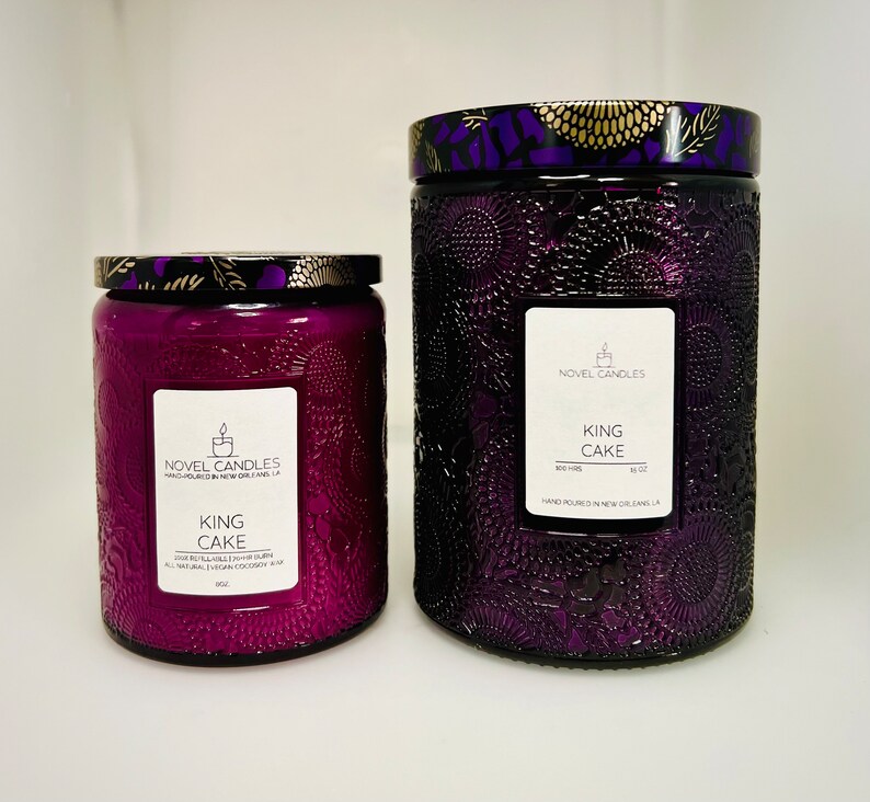 REFILLABLE CANDLE King Cake Vanilla Cinnamon Nola/mardi Etsy