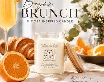 Bayou Brunch Candle | Mimosa & Citrus Scent | Brunch Lover Gift | Hostess Gift | Champagne Candle | Handmade in New Orleans