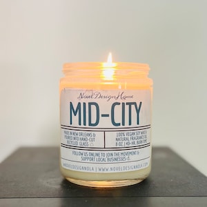 Mid-City Scented Candle: Vegan CocoSoy Wax, New Orleans