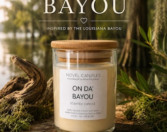 ON DA BAYOU Candle | Louisiana Bayou Scented Candle | Bamboo, Cypress & Dark Musk | New Orleans Candle Gift | Fresh Earthy Home Fragrance
