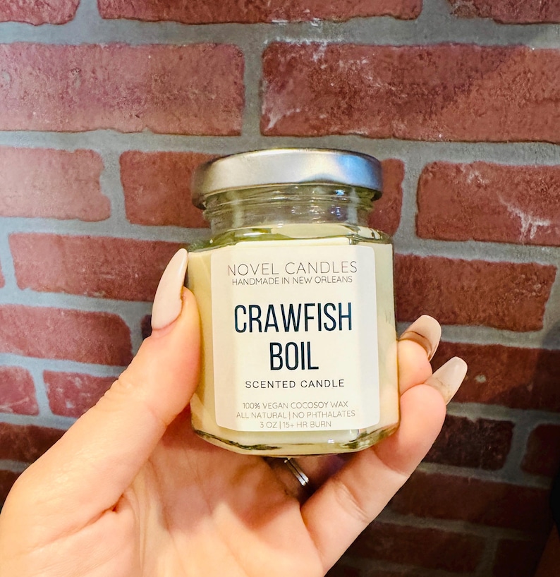 Kräftkokljus – Doftar som en riktig Louisiana-kokljus, Cajun-present, Unikt matljus, Rolig nyhetsdoft 3 oz Recycled Jar