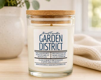 Garden District — Rose & Jasmine Scented Candle Eucalyptus, Vegan CocoSoy-Beeswax, New Orleans Home Decor