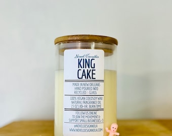 King Cake 9oz Martini Candle