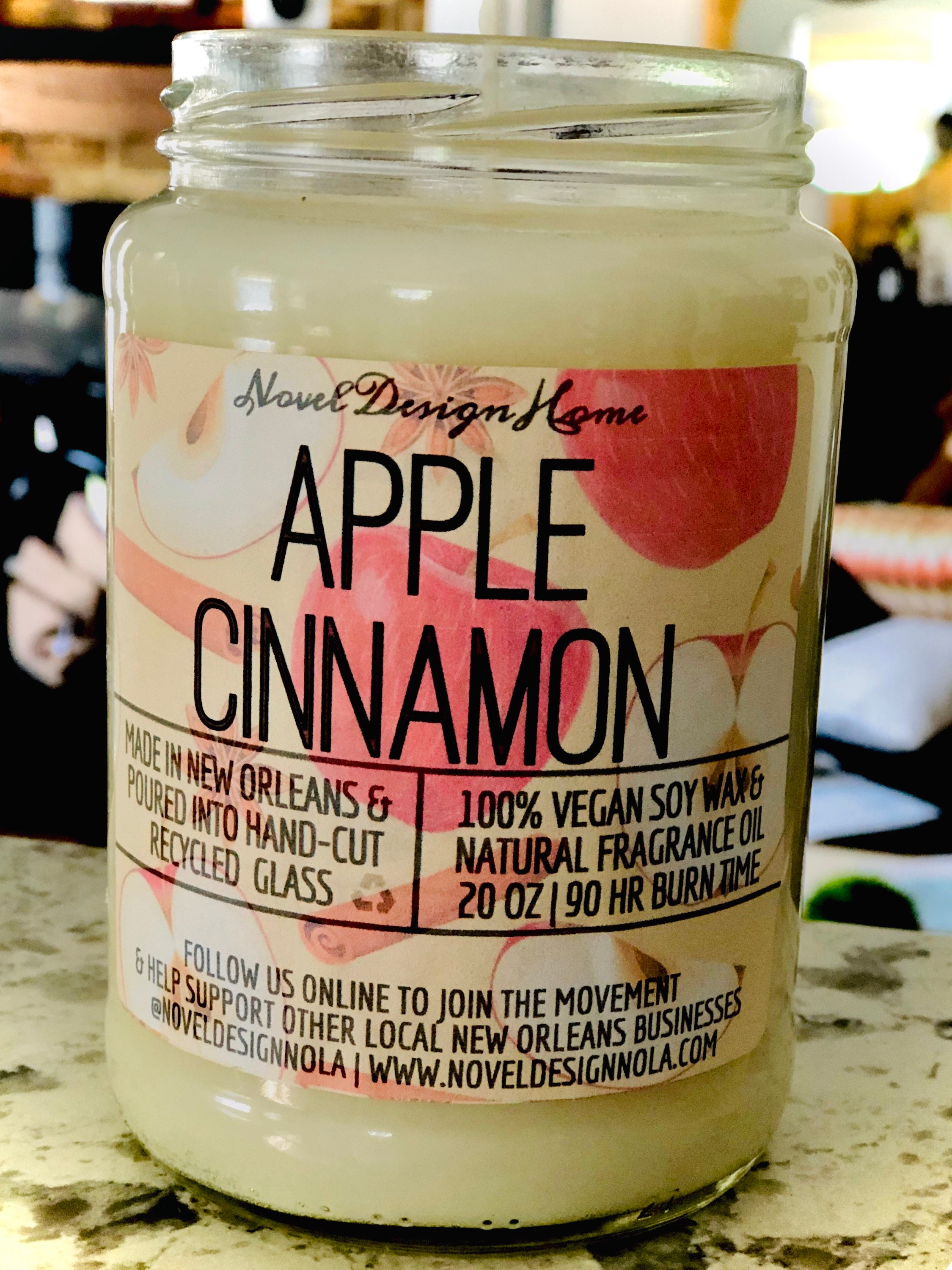APPLE CINNAMON Scented Candle Handmade in New Orleans Etsy