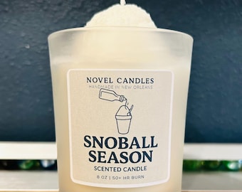 Sno-Ball Season Doftljus — Veganskt CocoSoy-vax, återvunnen glasburk, sommarpresent från New Orleans