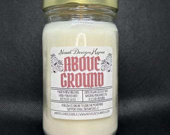 Above Ground Candle — Petrichor Candle: New Orleans Cemetery Inspired Scent, Earthy Wet Concrete
