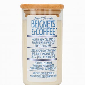 BEIGNETS & COFFEE Candle Cafe Du Monde Inspired New Orleans Scented Candle French Quarter Gift Louisiana Home Decor Beignet Cafe Au Lait