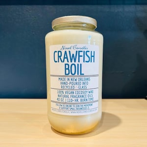Kräftkokljus – Doftar som en riktig Louisiana-kokljus, Cajun-present, Unikt matljus, Rolig nyhetsdoft 40 oz Recycled Jar