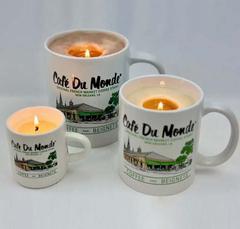 Cafe Du Monde Logo Candle — New Orleans Beignets & Coffee Scented in ...