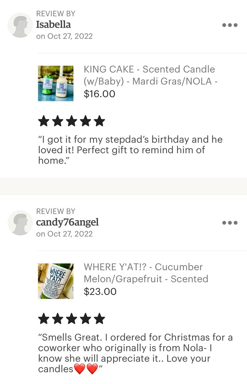 REFILLABLE CANDLE King Cake Vanilla Cinnamon Nola/mardi Etsy