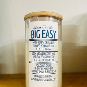 BIG EASY | Scented Candle | Tea Tree  Eucalyptus Black Pepper | Handmade in New Orleans Louisiana | Gift Idea | Spa Scent  Vegan CocoSoy Wax