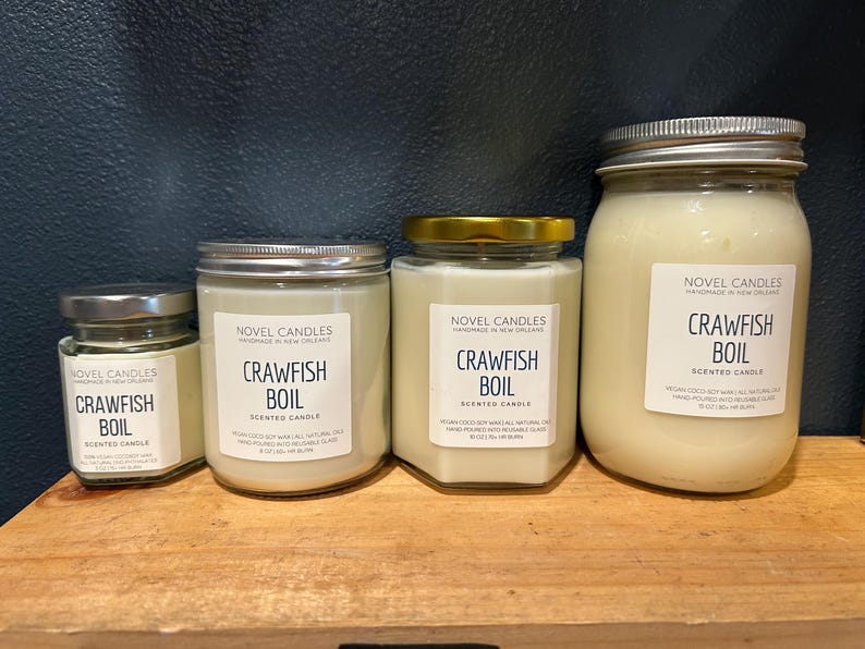 Kräftkokljus – Doftar som en riktig Louisiana-kokljus, Cajun-present, Unikt matljus, Rolig nyhetsdoft 8 oz Recycled Jar