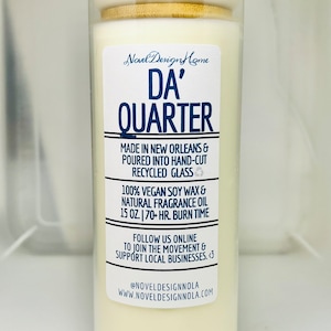 DA’ KWARTAAL | Geurkaars | Fruitige bloemige muskus | Handgemaakt in New Orleans, Louisiana | French Quarter Daquiri | Gerecycled glas