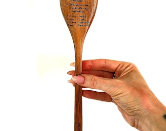 Personalized Roux Spoon | Wooden Cooking Spoon | Southern Kitchen Gift | Custom Engraved | Louisiana Recipe Spoon | Cajun Holy Trinity