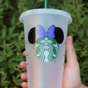 Custom Disney Minnie Mickey Mouse Inspired Starbucks Cup 24oz Starbucks Cold