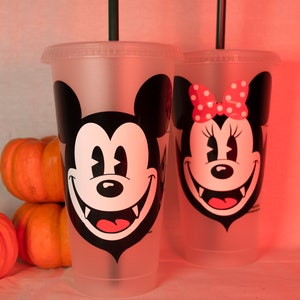 Custom Disney Minnie Mickey Mouse Halloween Vampire Inspired Starbucks Cup