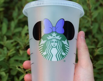 Benutzerdefinierte Disney Minnie Mickey Mouse inspiriert Starbucks Tasse