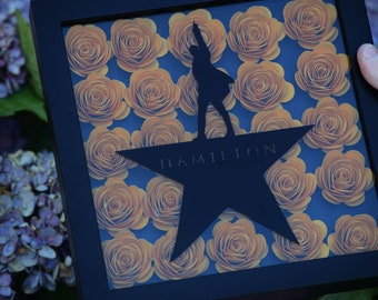 Hamilton: An American Musical Floral Shadow Box