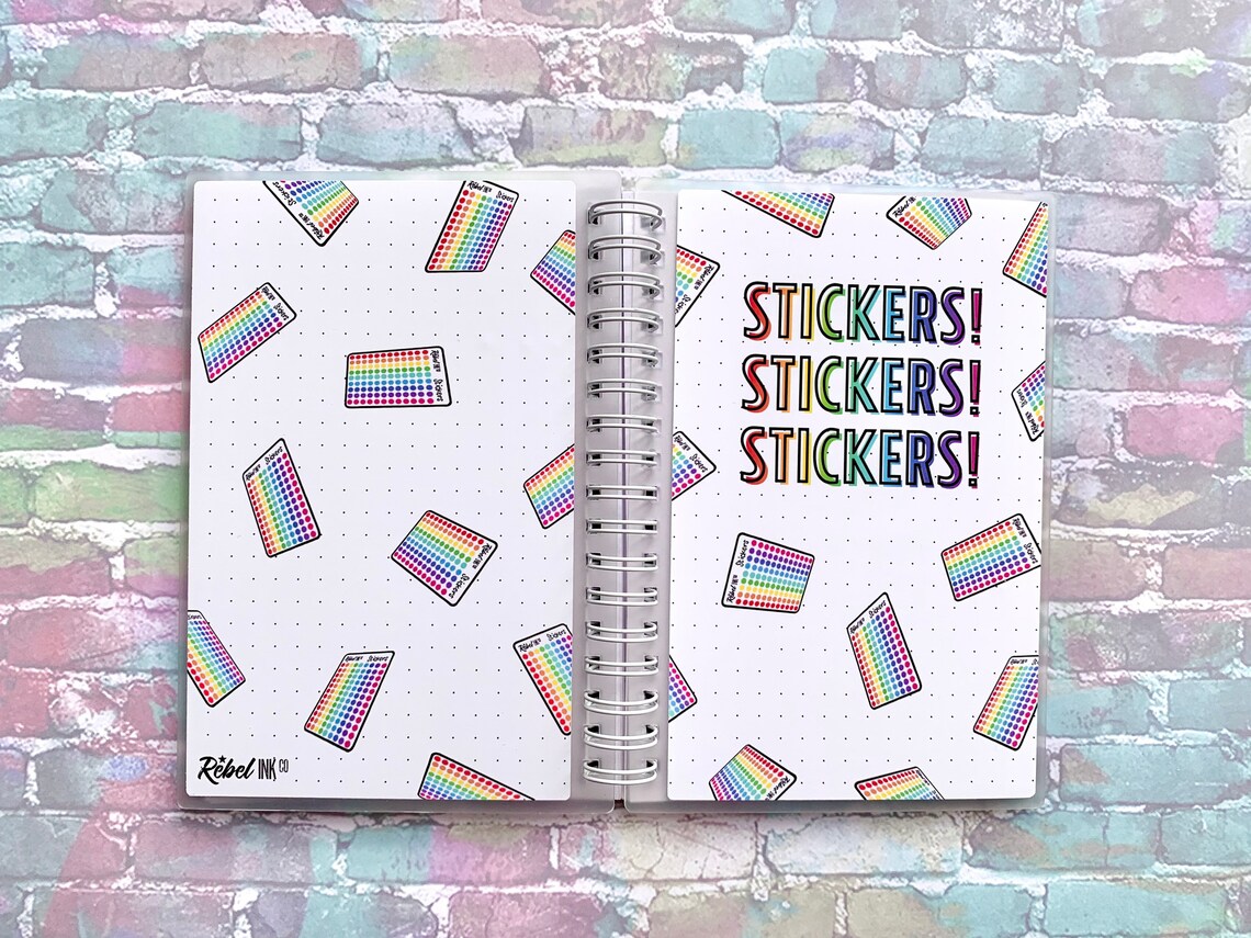 Stickers Stickers Stickers Sticker Album Reusable Etsy