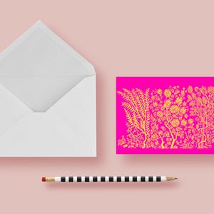 Cartes Jungle | Chinoiseries florales | Cadeau pour professeur | Cartes de correspondance personnalisées | Jaipur | Garden-Party | de remerciements | Papeterie de mariage